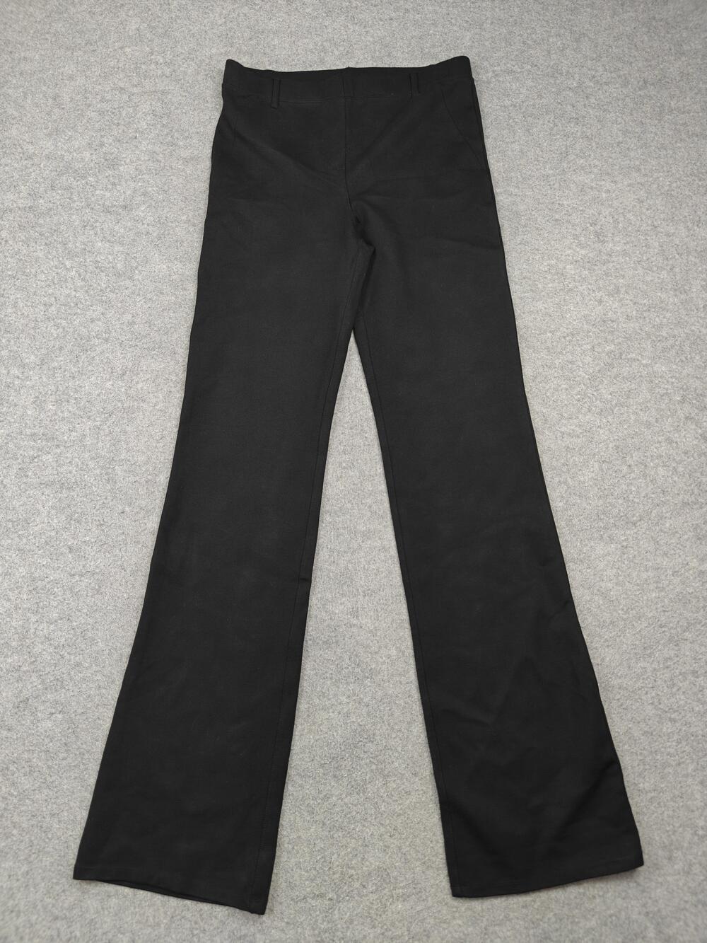 Quince Pants Womens Medium Black Flared Ponte Tall Pull On Pockets Stretch